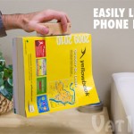 Make a convenient carrying handle for your phone book