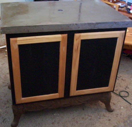 concrete vanity after