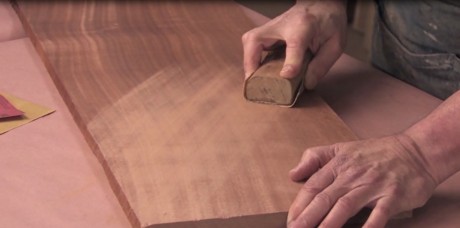80 grit at a 45 degree angle