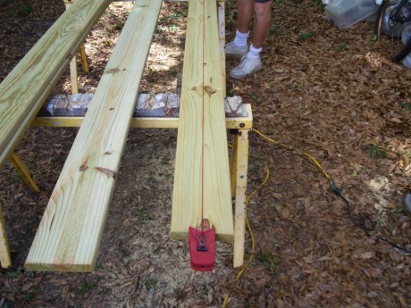 Used here to rip down a 5/4 decking board