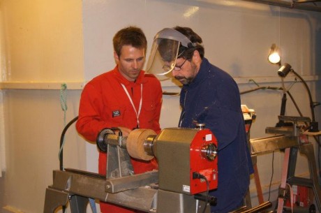 This is what woodworking on a cruise ship looks like