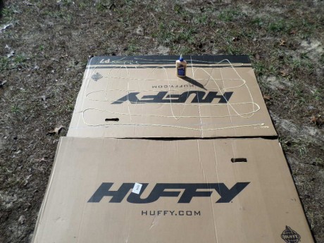 Using thick cardboard pieces for a strong yet light backer board