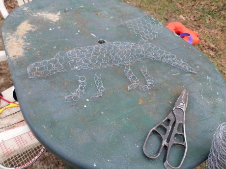 Little gator in pieces