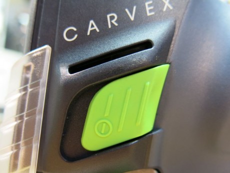 The power switches on both sides of the Carvex also double as controls for the strobe LEDs