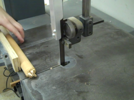 A miter saw works great here too