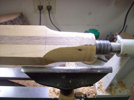 This is a decent transition. Cut downhill from the square to the end in light cuts.