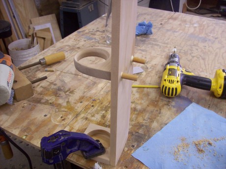 A couple of dowels and wood glue will be quite strong.