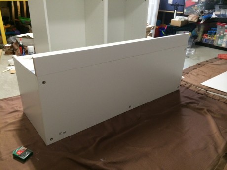 Here's that trim board extending the surface of our frame.
