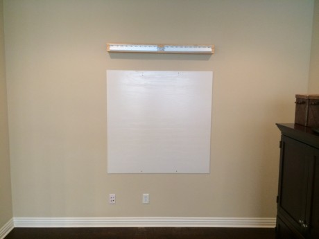 At this point I threatened to abandon the project and call this a modern art installation. You can see I've got the BESTÅ wall mounting hardware up there now.