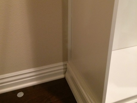 The final pieces of moulding in place!