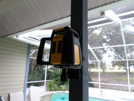 We mounted it to this pole and used it to level a huge sliding glass door & track