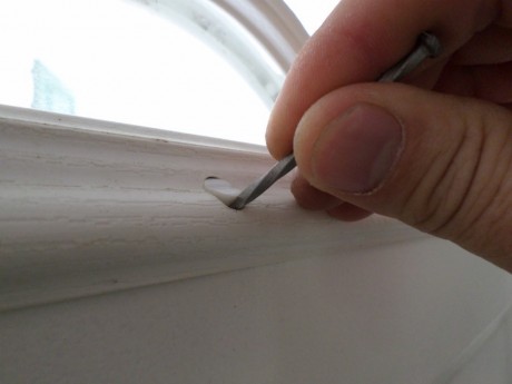 It's tough to get those little caps off, but it beats taping off the whole window.