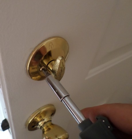 Taking the old hardware off is easy enough
